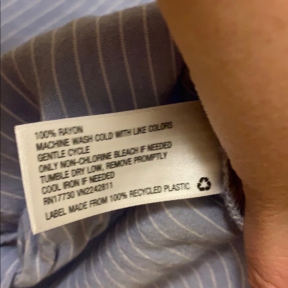 Mossimo blue and white one shoulder top - Picture 5 of 6